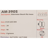 Alternator Iveco 24V 70A NCB1 - AM-3905