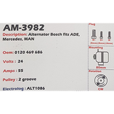 Alternator Mercedes-Benz / ADE / MAN 24V 55A N1 - AM-3982