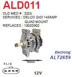 Alternator 24SI 12V 145A  - ALD011