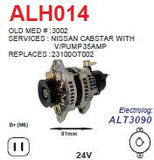 Alternator Nissan Cabstar 41 24V 35A  - ALH014