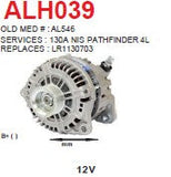 Alternator Nissan Pathfinder 4.0L 12V 130A  - ALH039