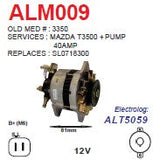 Alternator Mazda T3500 A1T 12V 40A   - ALM009