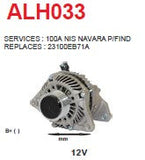 Alternator Nissan Navara 2.5L DCI A2TG 12V 100A - ALH033
