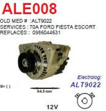 Alternator Ford Fiesta,  Courier, Escort 12V 70A  - ALE008