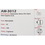 Alternator Chevrolet Captiva 3.2L V6 4WD 12V 120A  - AM-3012
