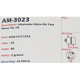 Alternator Tata Novus 3434 - 5542 - 3439 / Daewoo 24V 80A - AM-3023