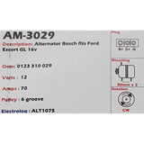 Alternator Ford Escort GL 16V 12V 70A KC - AM-3029
