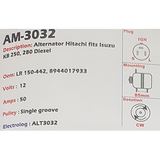 Alternator Isuzu KB250 - KB280 Diesel 12V 50A - AM-3032