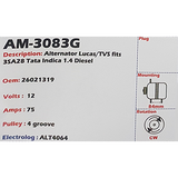 Alternator Tata Indica 1.4L Diesel 12V 75A 3SA28 - AM-3083G