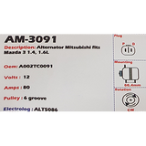 Alternator Mazda 3 12V 80A A2TC - AM-3091