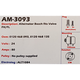 Alternator Volvo FH - FL Series 24V 80A N1 - AM-3093