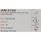 Alternator Case / Iveco / VM / Claas / New Holland 12V 90A KCB1 - AM-3102
