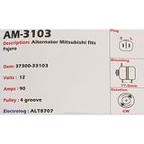 Alternator Hyundai Elantra - Sonata / Mitsubishi Galant 2.0L 12V 90A - AM-3103