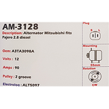 Alternator Pajero 2.8L Diesel 12V 90A A3TA - AM-3128