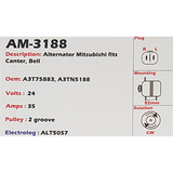 Alternator Mitsubishi Canter - Bell 24V 35A A3TN - AM-3188