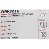 Alternator Mercedes-Benz Diesel 12V 190A - AM-3216