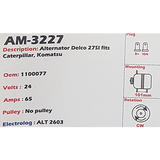 Alternator  27SI Type 200 Heavy Duty - negative earth 24V 65A - AM-3227