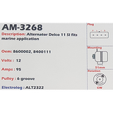 Alternator  Indmar Marine engines 11SI 12V 95A  - AM-3268