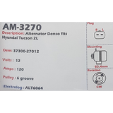 Alternator Hyundai Elantra 2.0L CRDi 12V 120A  - AM-3270