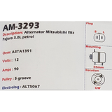 Alternator Pajero 3.0L GLX Petrol 12V 90A A3TA - AM-3293