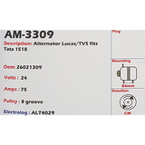 Alternator Tata 1518 24V 75A SA45 - AM-3309
