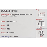 Alternator Ford Fiesta - Focus / Volvo / Mazda 12V 150A  - AM-3310