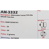 Alternator Tata Bus 24V 29A GAC5R - AM-3332