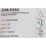 Alternator Toyota Conquest - Tazz 1.3L - Corolla 1.6L 12V 50A  - AM-3346