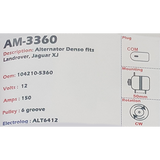 Alternator Land Rover / Jaguar F-TYPE XF - XJ - XK 3.0L - 5.0L 12V 150A - AM-3360