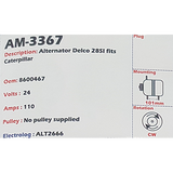 Alternator Caterpillar 28SI 24V 110A   - AM-3367