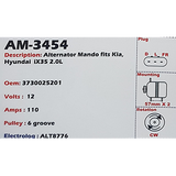 Alternator Hyundai / Kia 12V 110A TG11 - AM-3454