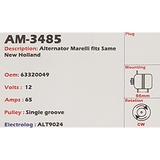 Alternator Heurlimann / Lamborghini / Same / New Holland 12V 65A - AM-3485