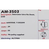 Alternator AAK Deutz / KHD 24V 55A - AM-3503