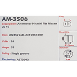 Alternator Nissan UD40 24V 35A - AM-3506