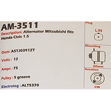 Alternator Honda Civic - WRV 1.5L 12V 75A A5TJ - AM-3511