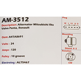 Alternator Volvo/ Renault 24V 120A A4TA - AM-3512