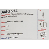Alternator AAK Renault Agricultural 12V 95A - AM-3514