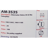 Alternator Caterpillar 34SI 24V 75A  - AM-3535