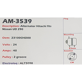 Alternator Nissan UD290 24V 40A - AM-3539