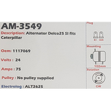 Alternator 25SI 24V 75A  - AM-3549