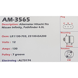 Alternator Nissan Pathfinder 4.0L 12V 130A - AM-3565
