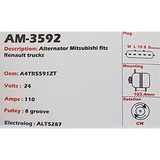 Alternator Renault / Volvo Truck 24V 110A A4TR - AM-3592