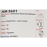 Alternator Daihatsu Sirion 12V 70A  - AM-3601