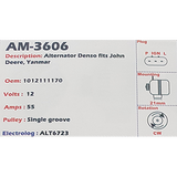Alternator John Deere / Yanmar 12V 40A  - AM-3606