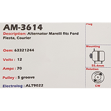 Alternator Ford Fiesta - Courier - Escort 12V 70A - AM-3614