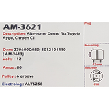 Alternator Toyota Aygo/ Citroen C1 12V 80A  - AM-3621