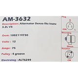 Alternator Isuzu 3.2L V6 12V 75A - AM-3632