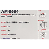 Alternator Toyota Land Cruiser 24V 60A - AM-3634