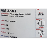 Alternator Ford Fiesta Petrol (ROCAM-ENGINE) 12V 100A - AM-3641