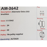 Alternator 20SI 24V 45A  - AM-3642